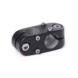 GN 131.2 Kreuz-Verfahrschlitten, Aluminium d1: B - Bohrung<br />Oberfläche: SW - schwarz, RAL 9005, strukturmatt