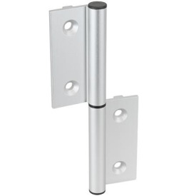 GN 2292 Scharniere, aushängbar, für Aluminiumprofile, mit Führungssteg Form: A - Scharnierflügel außenliegend<br />Kennzeichen: C - mit Senkbohrungen<br />l<sub>2</sub>: 162