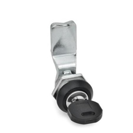 GN 115 Chiusure con manopola, con serratura, collare corpo di contenimento rivestito con polveri colore nero Tipo: SU - Con chiave (serratura diversa)