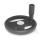 GN 9234 Handräder, Aluminium, kunststoffbeschichtet, für Lineareinheiten Form: R - mit drehbarem Griff
Oberfläche: SW - schwarz, RAL 9005, strukturmatt
d<sub>2</sub>: 125...160 - Speichenhandrad