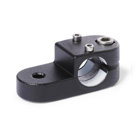 GN 277.1 Laschen-Verfahrschlitten, Aluminium d1: G - mit Gleiteinsatz<br />Oberfläche: SW - schwarz, RAL 9005, strukturmatt