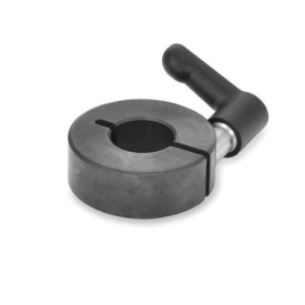 GN 706.4 Geschlitzte Stellringe, Stahl / Aluminium, mit verstellbarem Klemmhebel Werkstoff: ST - Stahl
