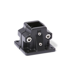 GN 165.1 Fuß-Verfahrschlitten für Lineareinheiten, Aluminium Bildvarianten: V - Vierkant<br />Oberfläche: SW - schwarz, RAL 9005, strukturmatt