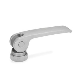 GN 927.5 Exzenterspanner, Hebel Edelstahl, mit Innengewinde Form: A - Kunststoff-Auflagescheibe mit Stellmutter
