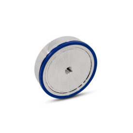 GN 5090 Haltemagnete, Neodym-Eisen-Bor, Gehäuse Edelstahl, mit Innengewinde, Hygienic Design Werkstoff (Dichtring): H - HNBR