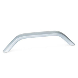 GN 428 Maniglie a ponte per armadi, alluminio Tipo: A - Montaggio dal retro (foro cieco filettato)<br />Finitura: SR - Argento, RAL 9006, finitura strutturata