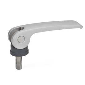 GN 927.5 Exzenterspanner mit Schraube, Hebel Edelstahl Form: B - Kunststoff-Auflagescheibe ohne Stellmutter