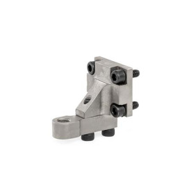 GN 867.1 Gegenhalter, Stahl, für Andrückschrauben Form: E - für eine Druckschraube<br />Oberfläche: NC - chemisch vernickelt
