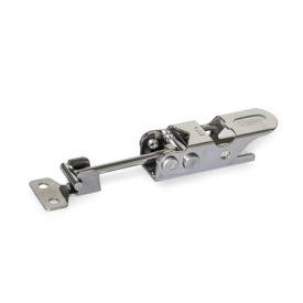 GN 761 Spannverschlüsse, Stahl / Edelstahl, ohne Verriegelung Form: T - Zuganker mit T-Stück, mit Gegenhalter<br />Werkstoff: NI - Edelstahl