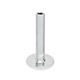 GN 40 Stellfüße, Stahl Form: A0 - ohne Gummiauflage<br />Spindelvariante: U - ohne Mutter, Innensechskant oben und Schlüsselfläche unten