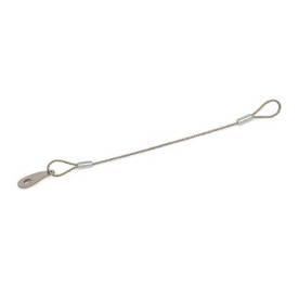 GN 111.2 Halteseile, Edelstahl 1.4301, mit Befestigungslaschen oder Ösen Form: E - mit Befestigungslasche und Öse<br />Farbe: BL - blank