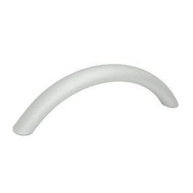 GN 565.4 Bogengriffe, Aluminium Form: A - Montage von der Rückseite (Gewinde-Sackloch)<br />Oberfläche: EL - eloxiert, naturfarben