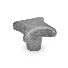 DIN 6335 Kreuzgriffe, Gusseisen Werkstoff: GG - Gusseisen<br />Form: E - mit Gewinde-Sackloch