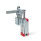 GN 862 Schnellspanner, Stahl, pneumatisch, mit Winkelfuß Form: EPV - massiver Spannarm mit Halteschelle zum Anschweißen