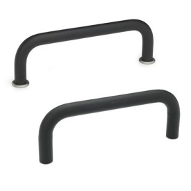 GN 425 Bügelgriffe, Aluminium Werkstoff: AL - Aluminium<br />Oberfläche: SW - schwarz, RAL 9005, strukturmatt
