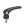 GN 926.1 Exzenterspanner, Kunststoff, mit Edelstahl-Schraube Form: A - mit verstellbarer Auflagescheibe