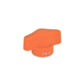 GN 5320 Drehmoment-Flügelmuttern Farbe: OR - orange, matt