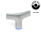 GN 5064 T-Griffe, Edelstahl, Hygienic Design Oberfläche: MT - 
Werkstoff (Dichtring): E - EPDM