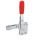 GN 810.1 Schnellspanner, Stahl, Spannhebel vertikal, mit senkrechtem Fuß Form: B - offener Spannarm, mit 2 Flankenscheiben