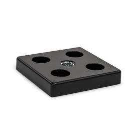 GN 80b Transport- und Fußplatten, Zink-Druckguss, für Aluprofile (b-Baukasten) s<sub>1</sub>xs<sub>2</sub>: 80x80/90x90