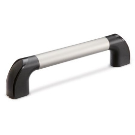 GN 767.1 Bügelgriffe, Aluminium / Kunststoff Farbe (Endkappen): DSG - schwarzgrau, RAL 7021, glänzend