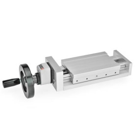 GN 900 Verstellschlitten, Aluminium Kennziffer: 1 - ohne Klemmhebel<br />Form: HN - mit Handrad und digitalem Stellungsanzeiger GN 954, Form AN