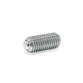 GN 615.3 Federnde Druckstücke, Stahl / Edelstahl, mit Kugel, mit Innensechskant Form: KSN - Edelstahl, verstärkter Federdruck