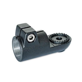 GN 276 Laschen-Klemmverbinder, Aluminium Form: AV - mit Außenverzahnung<br />Oberfläche: SW - schwarz, RAL 9005, strukturmatt