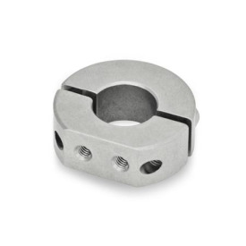 GN 7072.1 Anelli di bloccaggio scomponibili, acciaio INOX, con fori filettati di montaggio Tipo: A - Fori filettati di montaggio, radiali