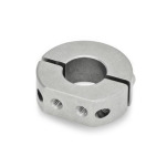 Anelli di bloccaggio scomponibili, acciaio INOX, con fori filettati di montaggio