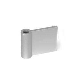 GN 2291 Scharnierflügel für Aluminiumprofile / Flächenelemente Form: IF - Scharnierflügel innenliegend<br />Kennzeichen: A - ohne Bohrungen