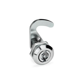GN 115.8 Hakenverriegelungen, Betätigung mit Steckschlüssel Oberfläche Anschlagring: CR - verchromt<br />Form: VDE - mit Doppelbart<br />Kennziffer: 1 - ohne Gegenhalter
