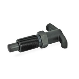 GN 817.4 Rastbolzen mit T-Griff Form: B - ohne Rastsperre, ohne Kontermutter