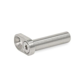 GN 2342 Perni per montaggi, acciaio INOX Tipo: L - Con rondella con grillo di fissaggio (solo n° identificativo 1)<br />N° identificativo: 1 - Senza foro trasversale