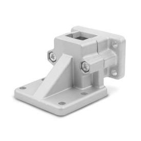 GN 171 Fußflansch-Klemmverbinder, Aluminium d<sub>1</sub> / s: V - Vierkant<br />Oberfläche: BL - blank, matt gestrahlt