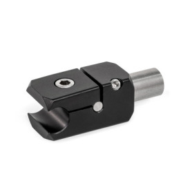GN 476.2 Reling-T-Klemmhalter, Aluminium, teilbar Oberfläche: ELS - <br />Form: W - mit Bolzen
