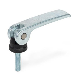 GN 927.3 Exzenterspanner mit Schraube, Hebel Stahl Form: B - Kunststoff-Auflagescheibe ohne Stellmutter