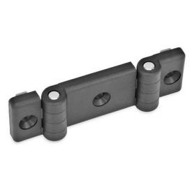 GN 159.1 Doppel-Scharniere für Profilsysteme, Kunststoff Farbe: SW - schwarz, matt