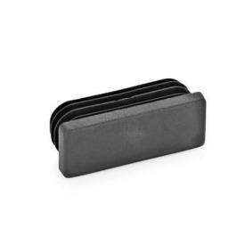 GN 991 Endstopfen, Kunststoff, rechteckig Farbe: SW - schwarz, RAL 9005, matt