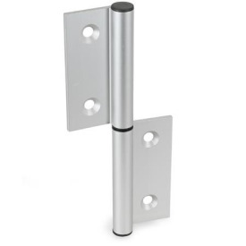 GN 2294 Scharniere, aushängbar, für Aluminiumprofile / Flächenelemente Form: A - Scharnierflügel außenliegend<br />Kennzeichen: C - mit Senkbohrungen<br />l<sub>2</sub>: 162