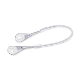 GN 111.2 Halteseile, Edelstahl 1.4301, mit Befestigungslaschen oder Ösen Form: C - mit 2 Befestigungslaschen<br />Farbe: TR - transparent