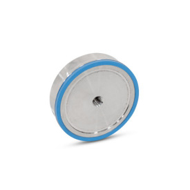 GN 5090 Haltemagnete, Neodym-Eisen-Bor, Gehäuse Edelstahl, mit Innengewinde, Hygienic Design Werkstoff (Dichtring): E - EPDM