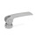 GN 927.7 Exzenterspanner, Edelstahl, mit Innengewinde Form: A - Edelstahl-Auflagescheibe mit Stellmutter