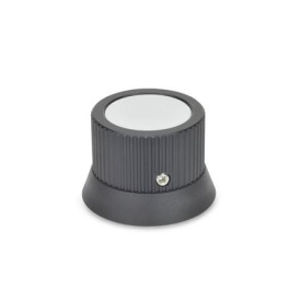 GN 726.2 Drehknöpfe, Aluminium, schwarz eloxiert Form: B - neutral, ohne Markierung oder Skala<br />Kennziffer: 1 - mit Gewindestift