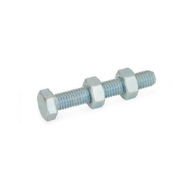 GN 807 Andrückschrauben, Stahl, mit / ohne elastische Schutzkappe Form: A - ohne Schutzkappe