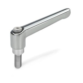 GN 300.1 Verstellbare Klemmhebel, Zink-Druckguss, Schraube Edelstahl Farbe: CR - verchromt