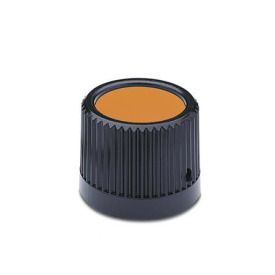 GN 526 Drehknöpfe, Kunststoff, Buchse Stahl Farbe Deckel: DOR - orange, RAL 2004, matt