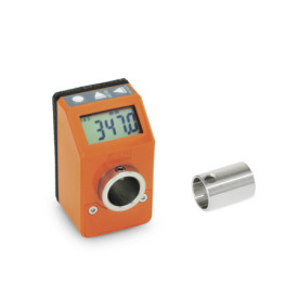 GN 9034 Stellungsanzeiger, Kunststoff, für konfigurierbare Lineareinheiten, elektronisch, LCD-Display Farbe: OR - orange, RAL 2004