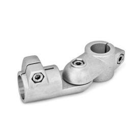 GN 284 Gelenk-Klemmverbinder, Aluminium Form: T - Verstellung mit 15°-Teilung (Verzahnung)<br />Oberfläche: BL - blank, matt gestrahlt