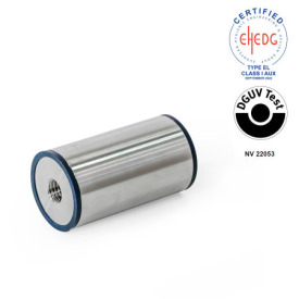 GN 6226 Abstandshalter, Edelstahl, Hygienic Design Form: A3 - Durchgangsbohrung mit beidseitigem Gewinde<br />Werkstoff (Dichtring): H - HNBR